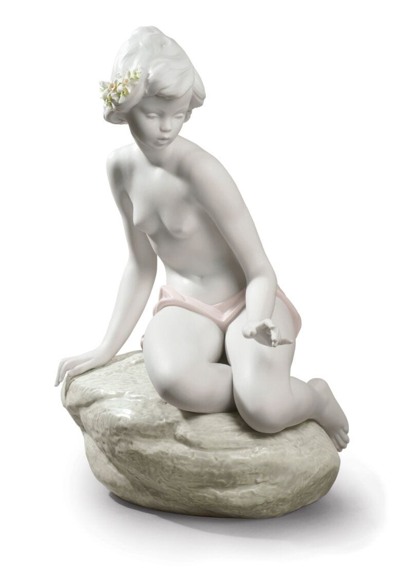 Bathing Nymph Woman Figurine in Lladró