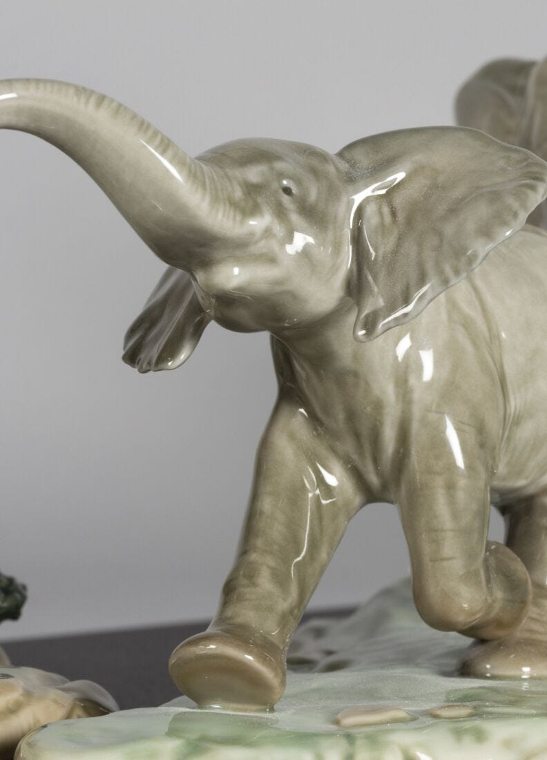 Escultura elefantes Seguimos tus pasos en Lladró