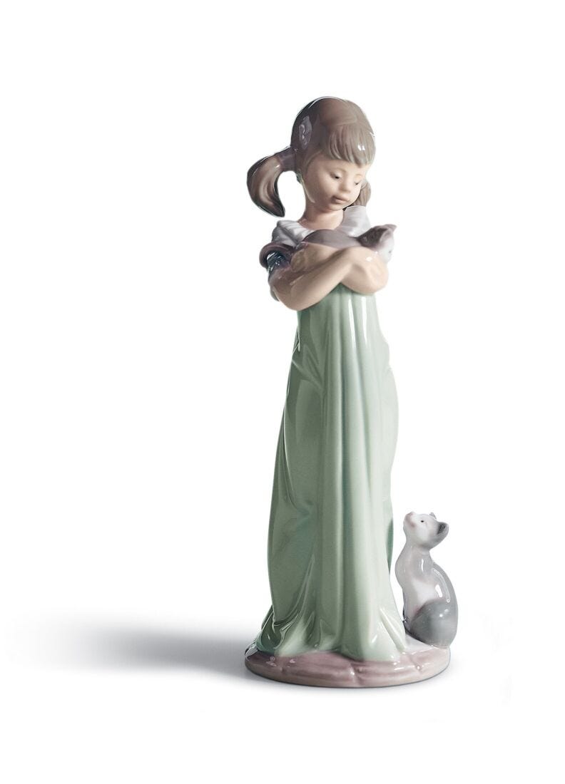Figurina Ragazza con gattini in Lladró