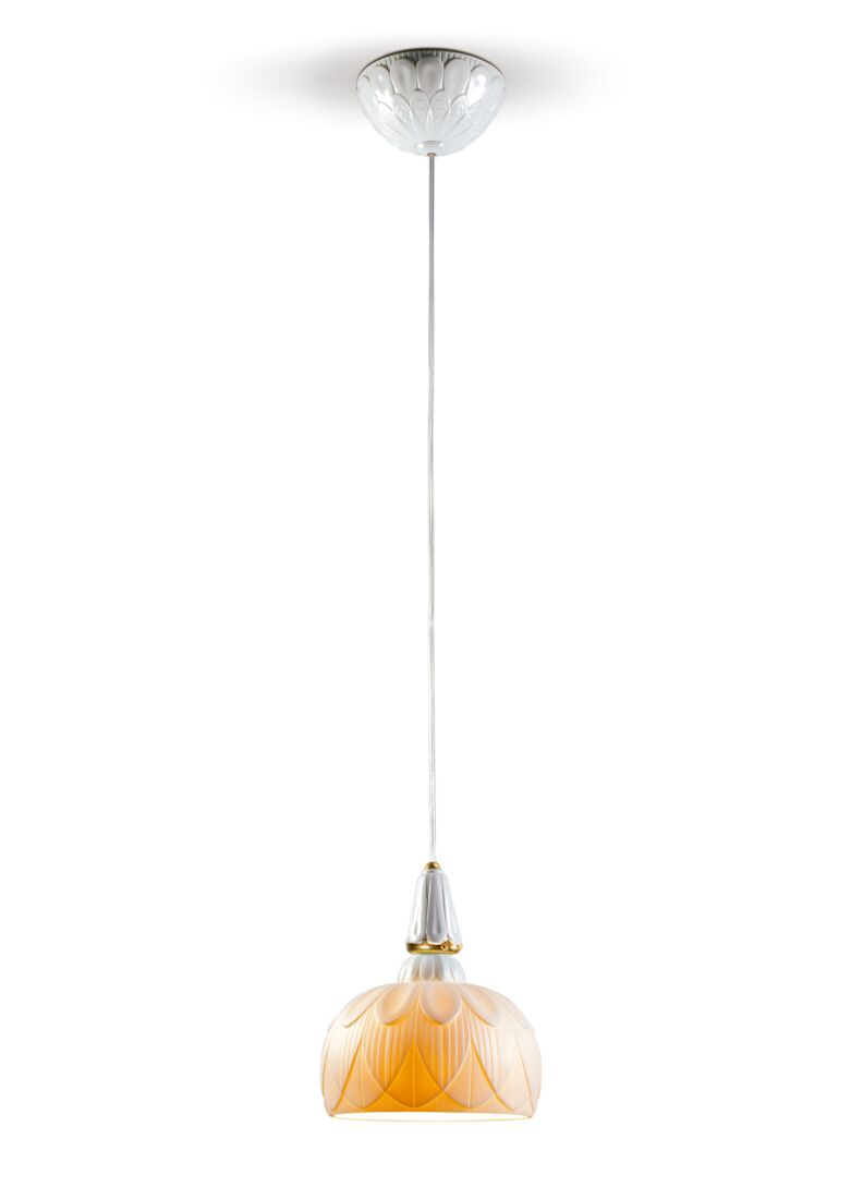 Ivy and Seed Single Ceiling Lamp. Golden Luster (US) in Lladró