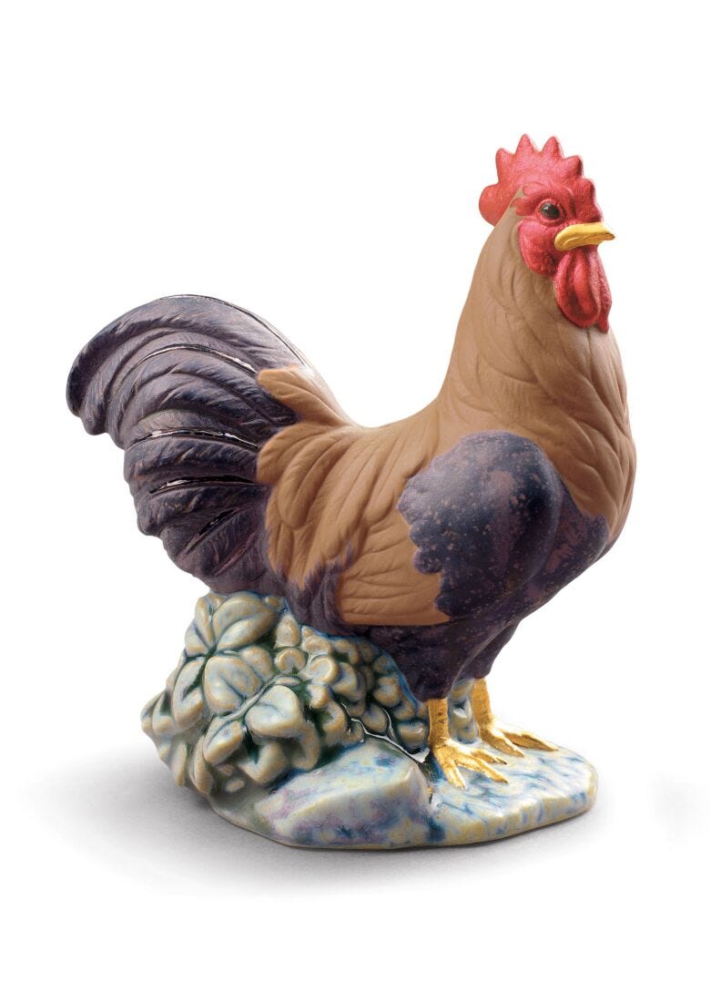 The Rooster Figurine. Mini in Lladró