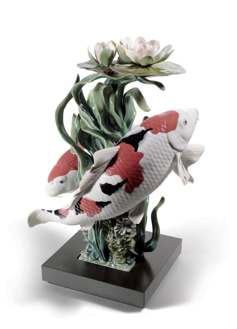 Koi Fish Sculpture. Limited Edition in Lladró