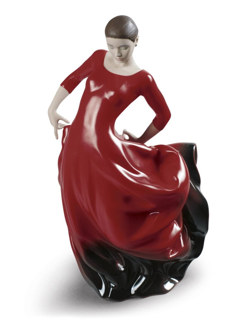 Figura mujer Bulería. Rojo en Lladró