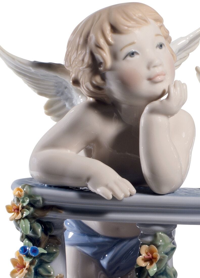 Celestial Balcony Angels Figurine. Limited Edition in Lladró