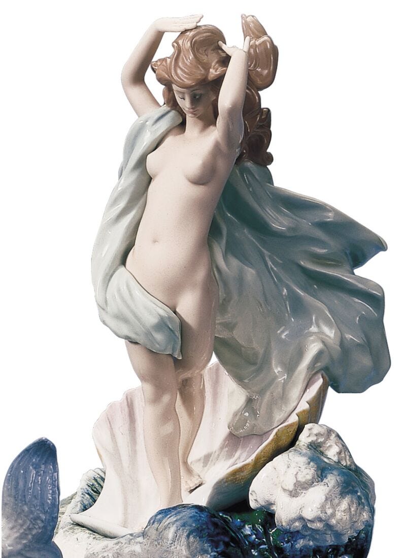 The Birth of Venus Sculpture. Limited Edition in Lladró