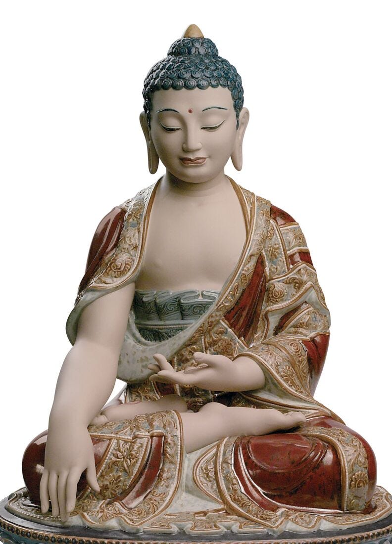 Shakyamuni Buddha Figurine. Earth. Limited Edition in Lladró