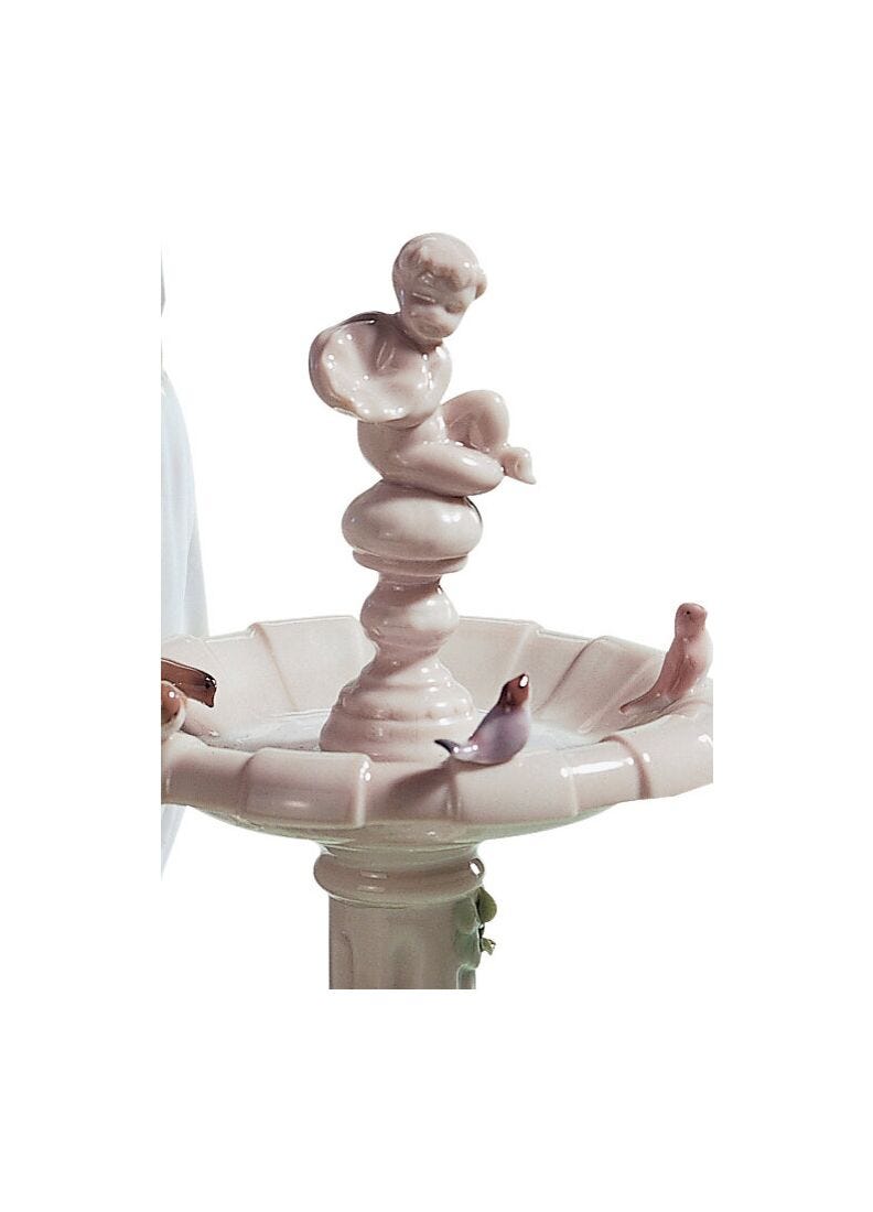 Figurina Passerotti alla fontana in Lladró