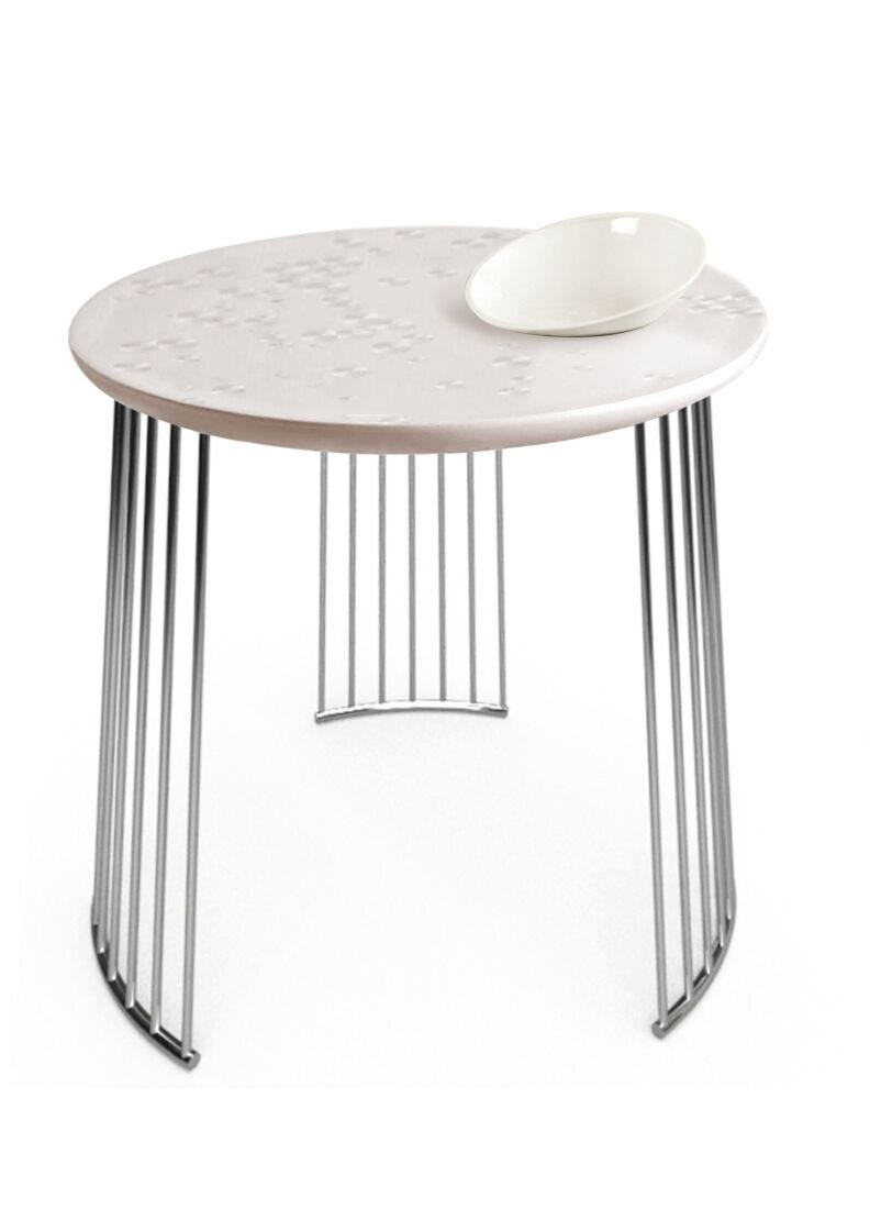Frost Moment Table. With bowl. Chrome metal in Lladró