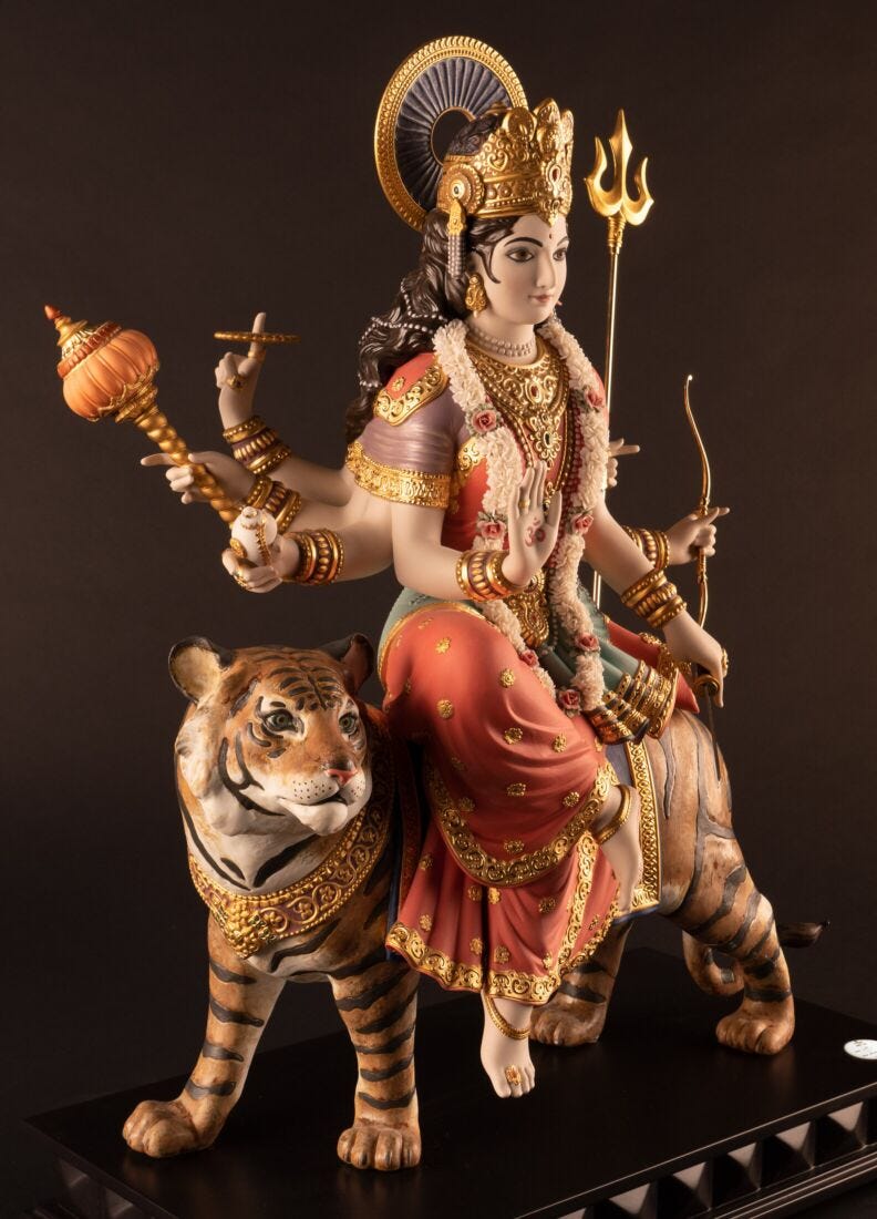 Scultura Dea Durga. Serie Limitata in Lladró