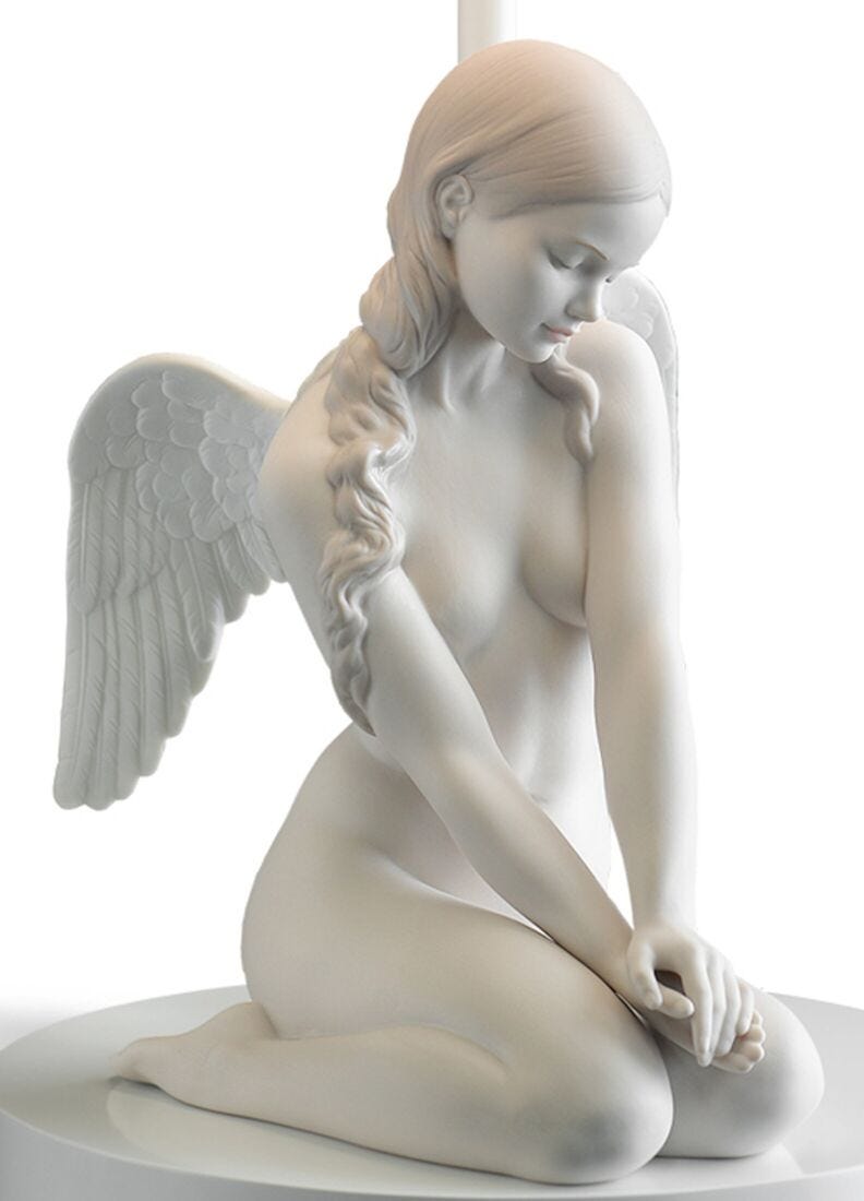 Beautiful Angel Table Lamp (US) in Lladró