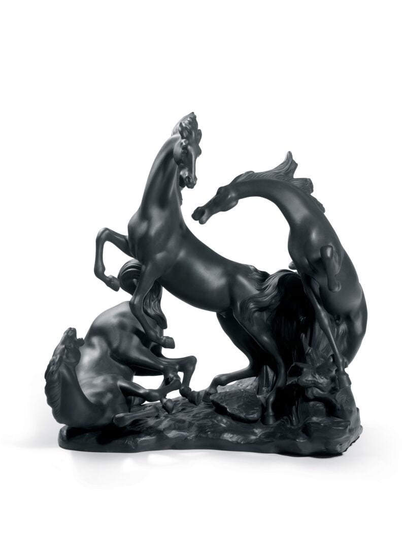Escultura Grupo de caballos. Serie limitada en Lladró