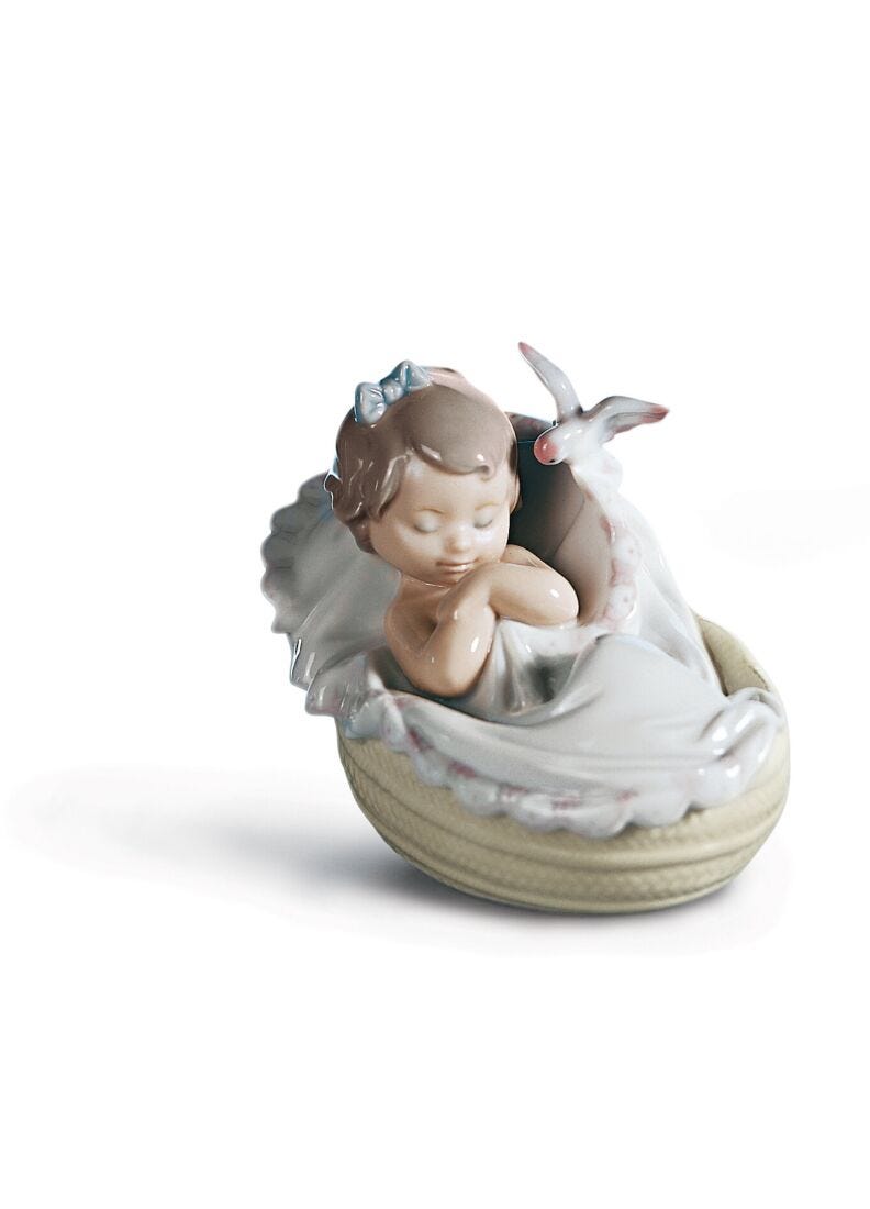 Comforting Dreams Girl Figurine in Lladró