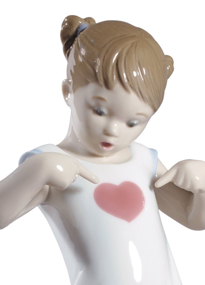Hear My Heart Girl Figurine in Lladró