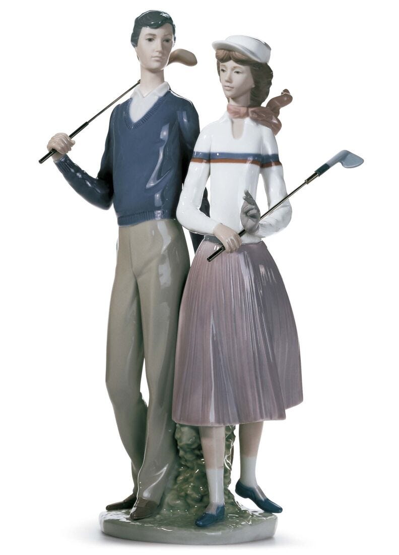 GOLFING COUPLE Gloss in Lladró