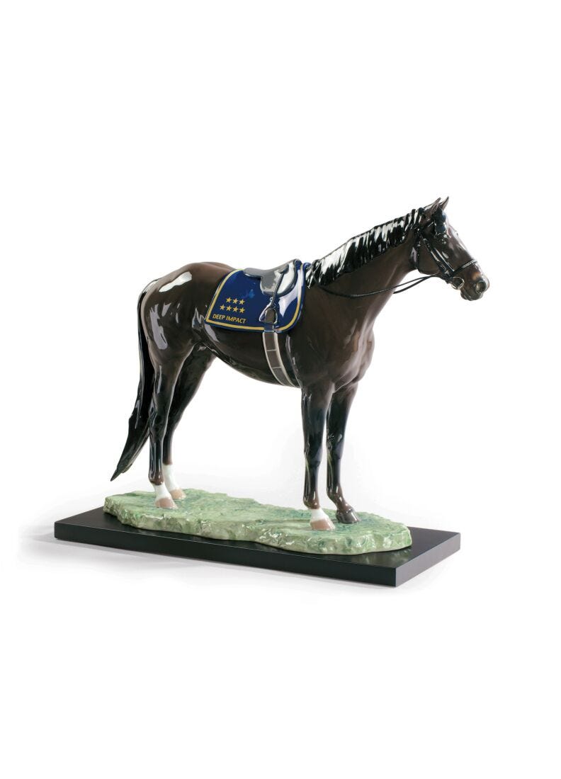 Deep Impact Horse Sculpture. Limited Edition Gloss in Lladró