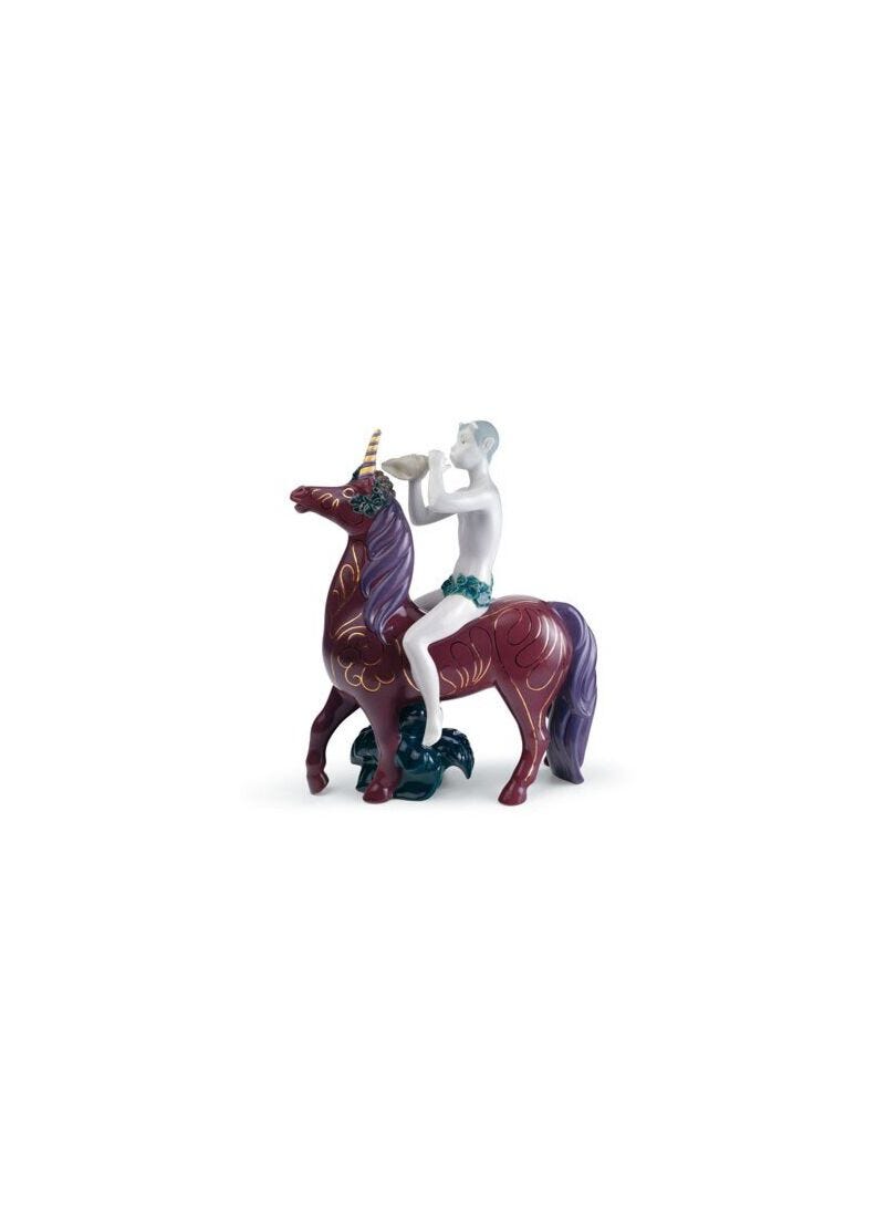 Fauno y unicornio (color) en Lladró