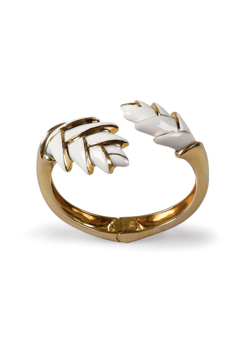 Heliconia Hinge Cuff in Lladró