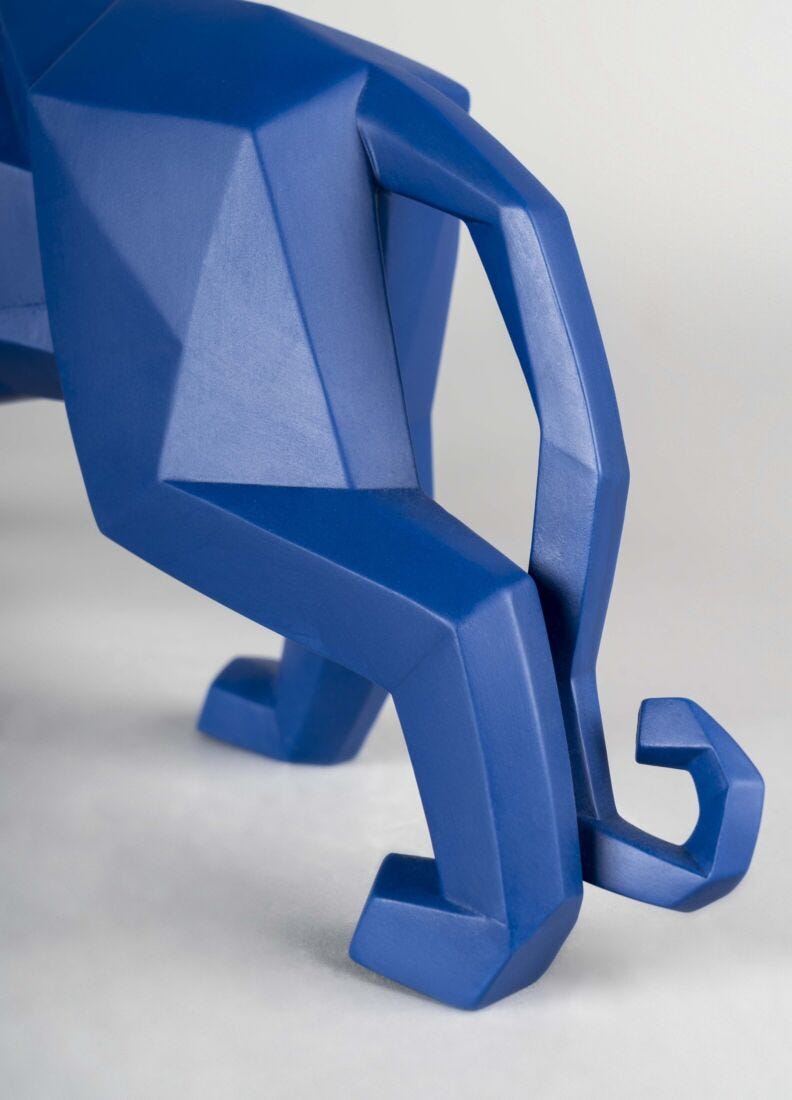 Panther Figurine. Blue matte in Lladró