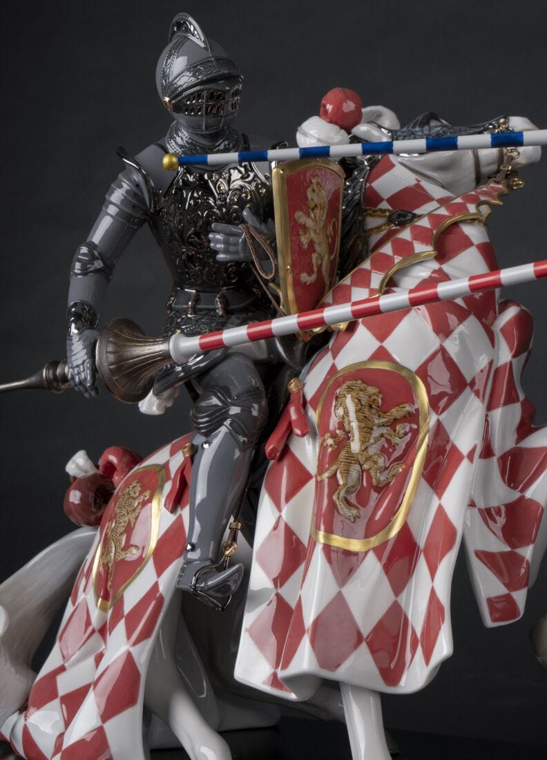 Medieval Tournament Sculpture. Limited Edition in Lladró