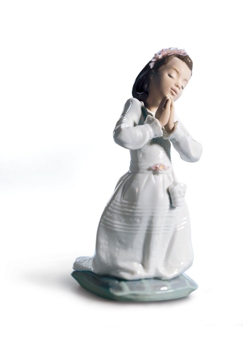Communion Prayer Girl Figurine in Lladró