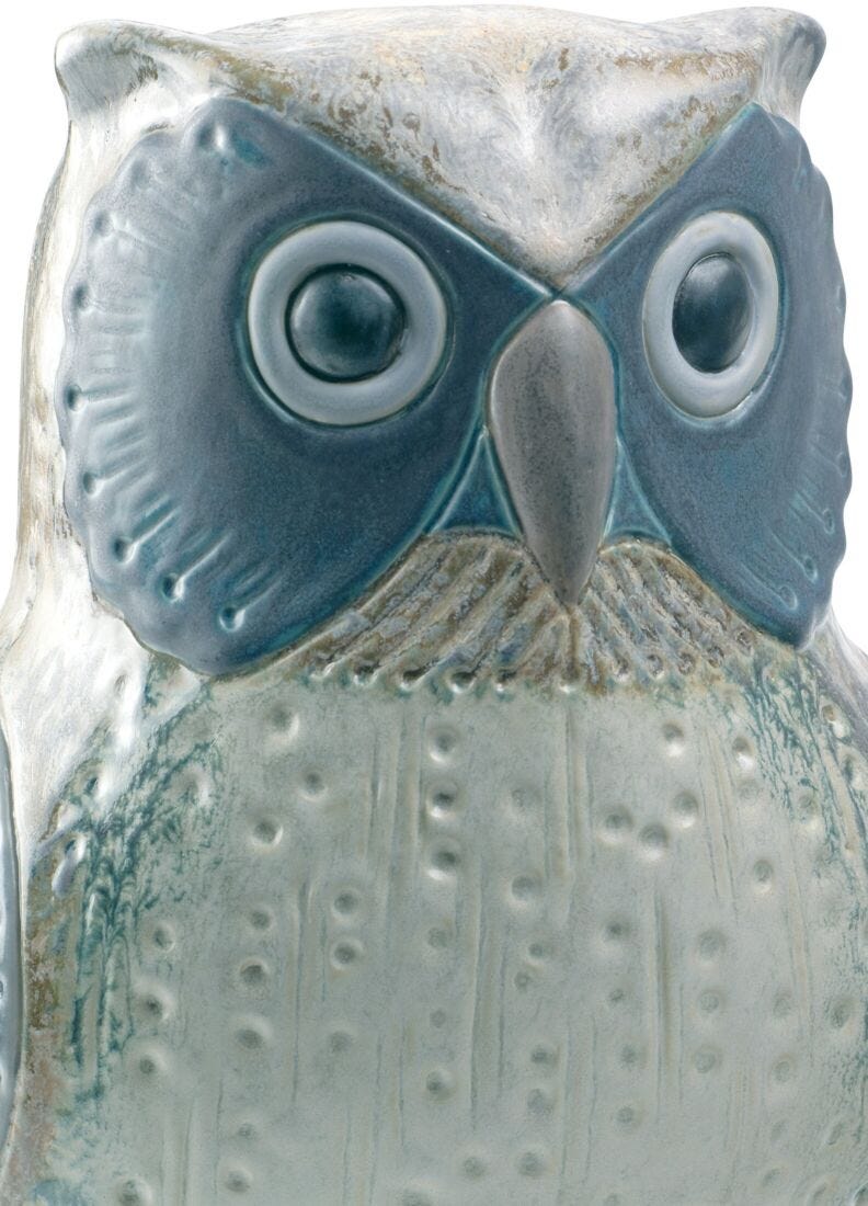 Owl Figurine. Large model. Grey in Lladró