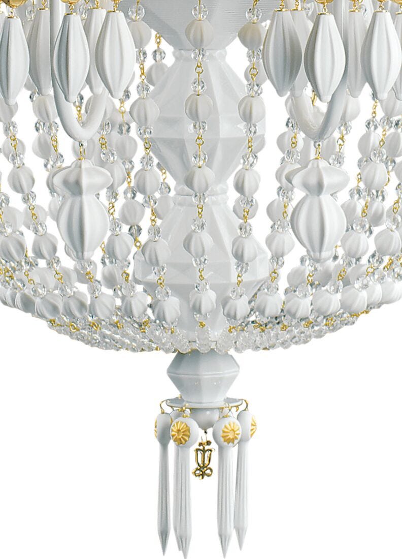 Chandelier Winter Palace 12 luces. Lustre oro (US) en Lladró