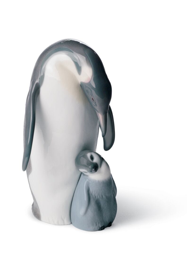 Figurina Pinguino con cucciolo in Lladró