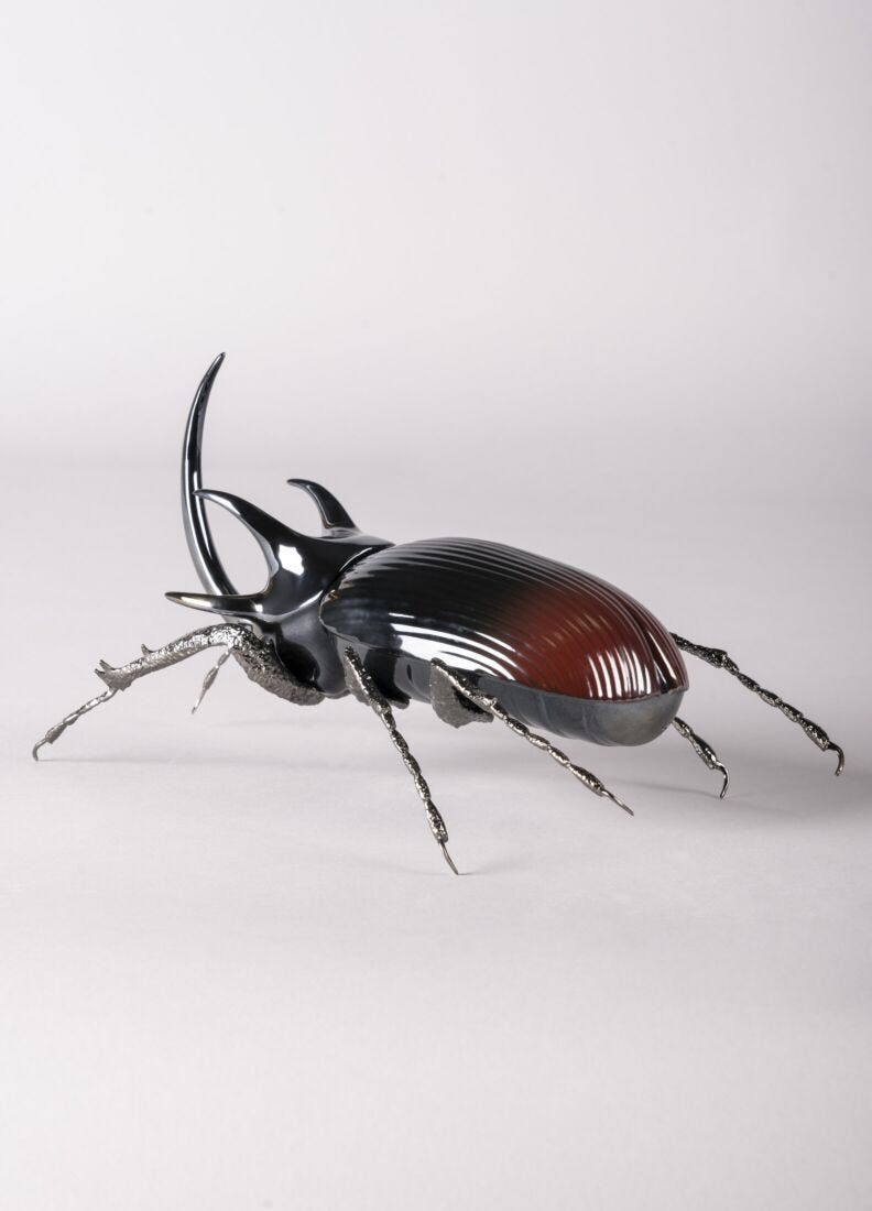 Rhinoceros Beetle Figurine in Lladró