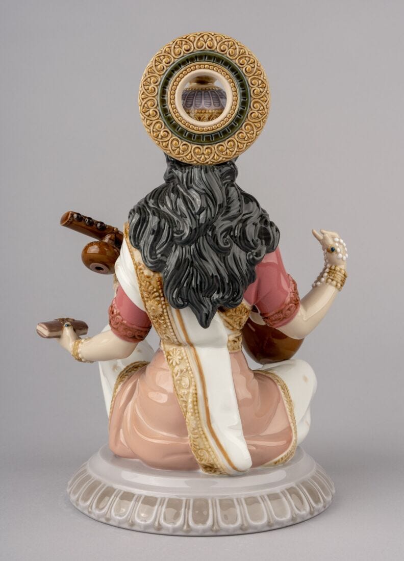 Goddess Saraswati Figurine in Lladró