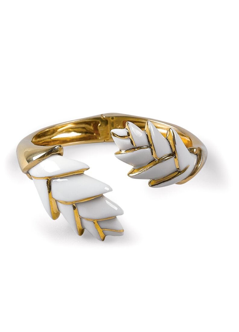 Heliconia Hinge Cuff in Lladró
