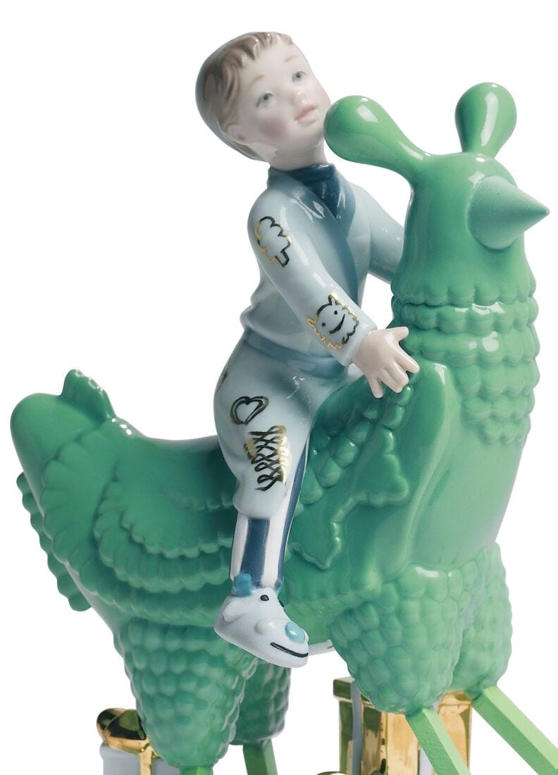 The Rocking Chicken Ride Sculpture. By Jaime Hayon in Lladró