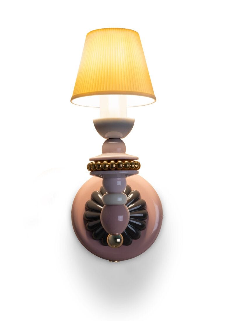 Firefly Wall Sconce. Pink and gold. (US) in Lladró