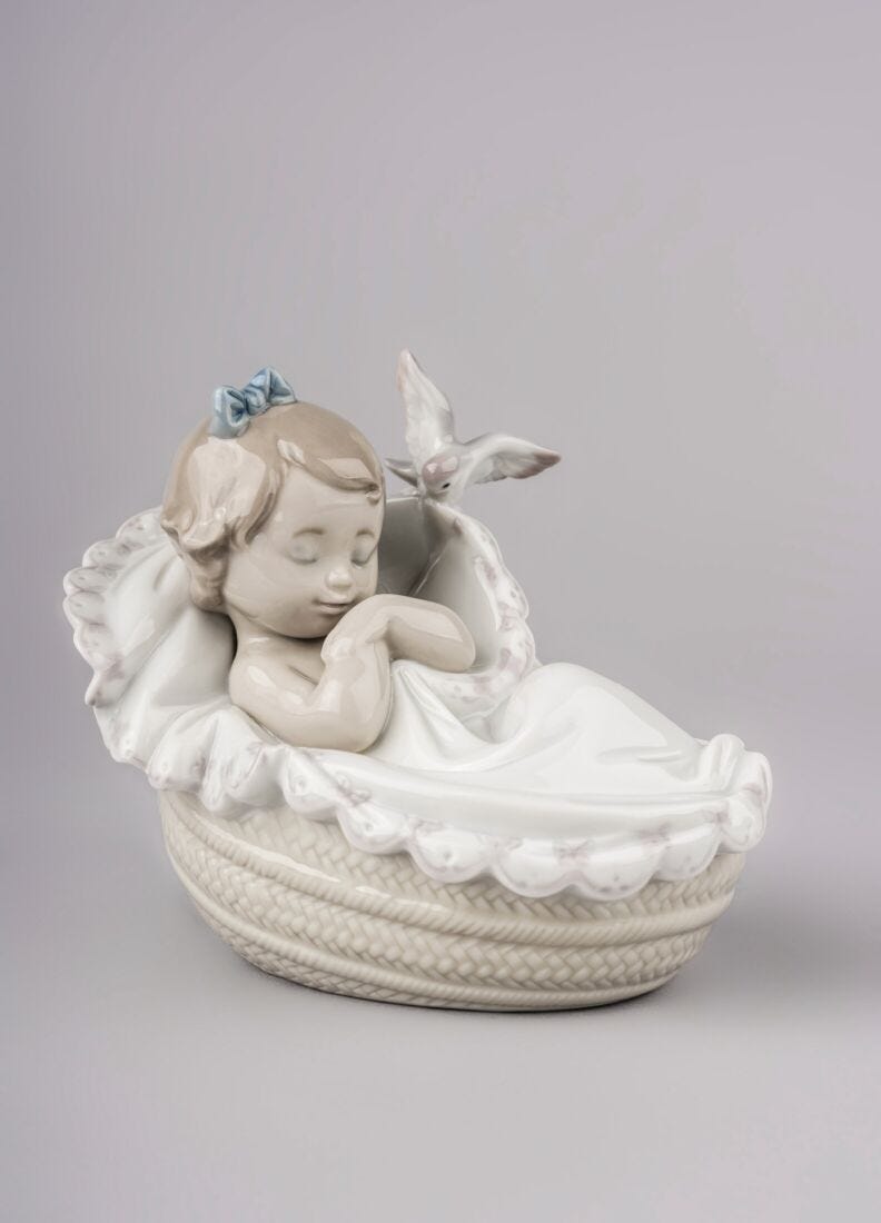 Comforting Dreams Girl Figurine in Lladró