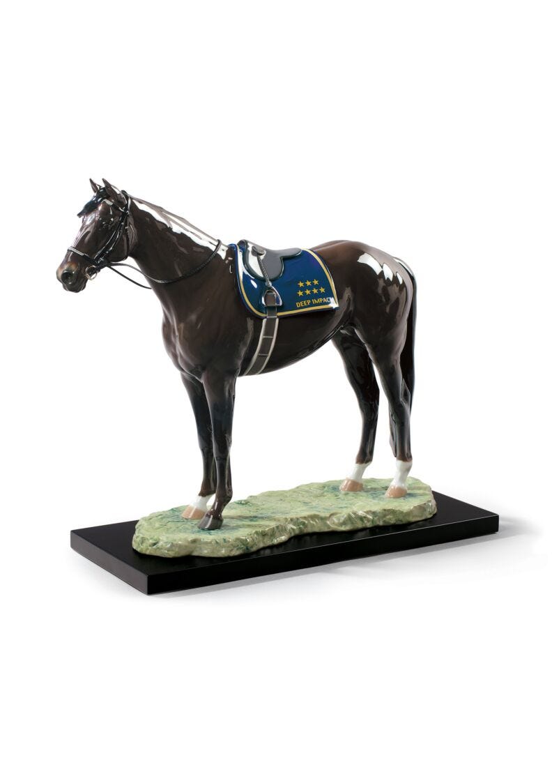 Deep Impact Horse Sculpture. Limited Edition Gloss in Lladró