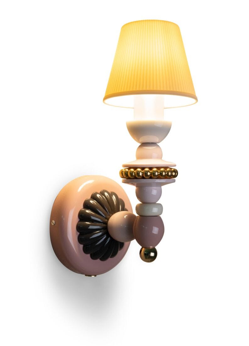 Firefly Wall Sconce. Pink and gold. (US) in Lladró