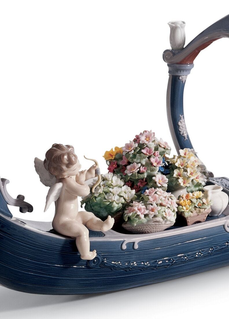 Scultura La gondola dell'amore. Edizione limitata in Lladró