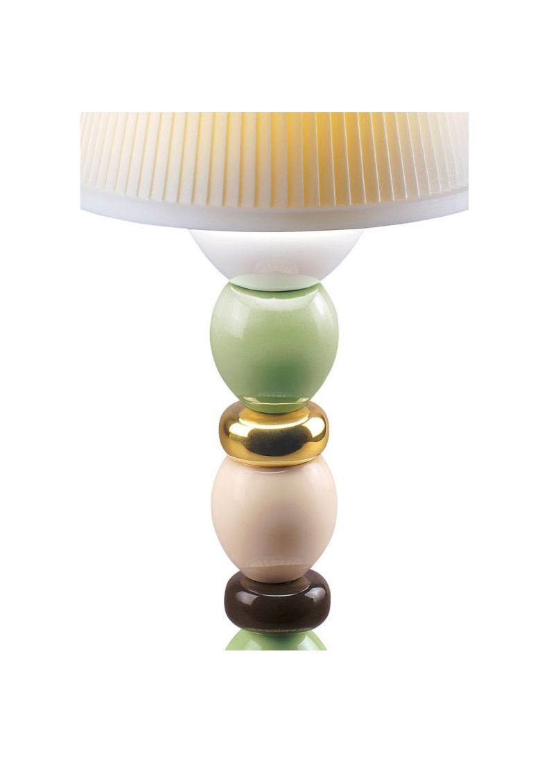 Palm Firefly Golden Fall Table Lamp. Green and Blue in Lladró