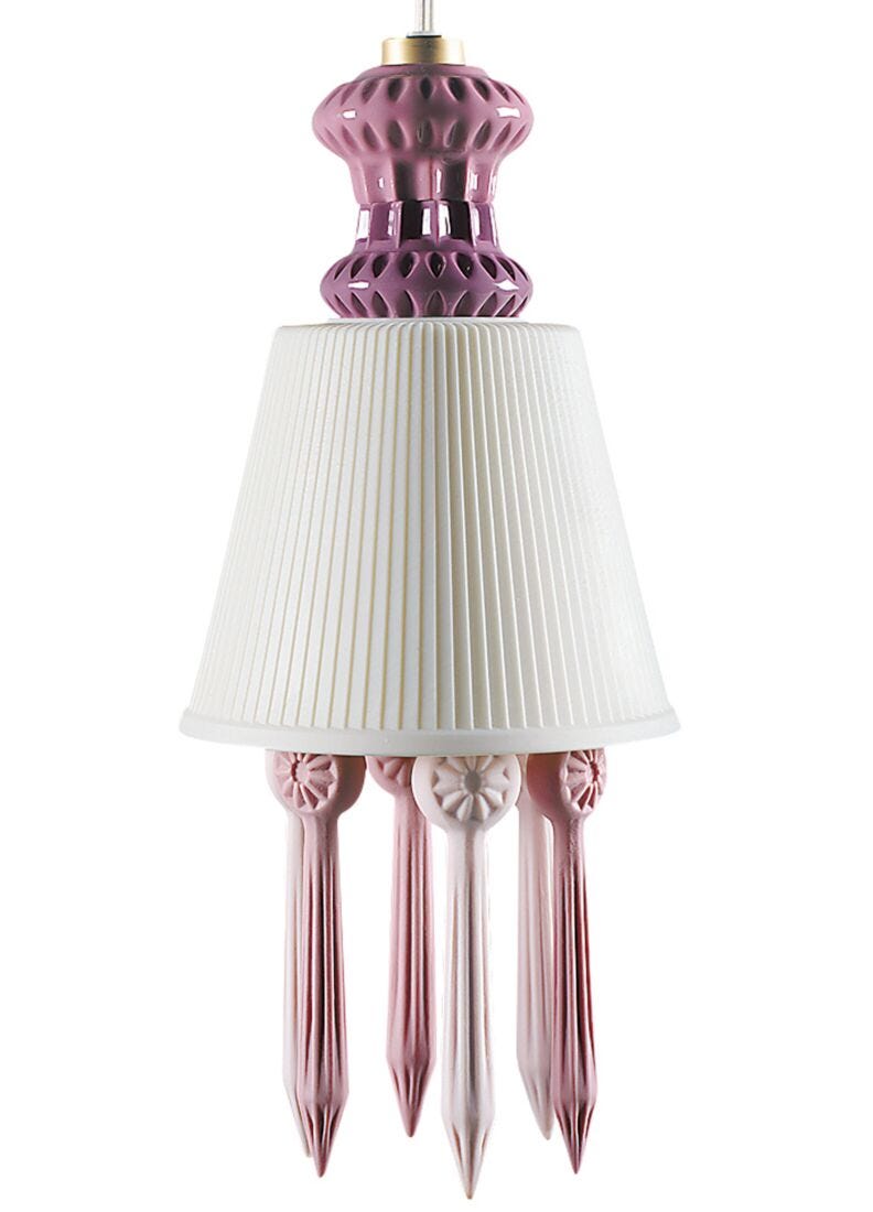 Lampadario Belle de Nuit con litofania. Rosa (CE/UK) in Lladró