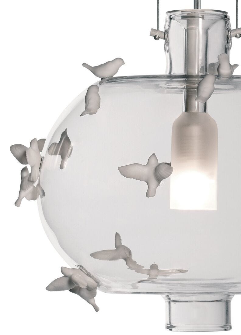 Freeze Frame Birds Ceiling Lamp (US) in Lladró