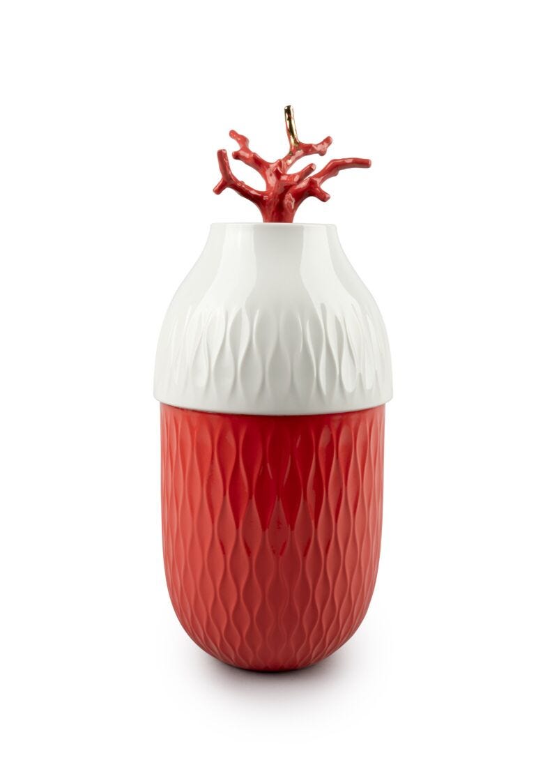 Coral Vase in Lladró