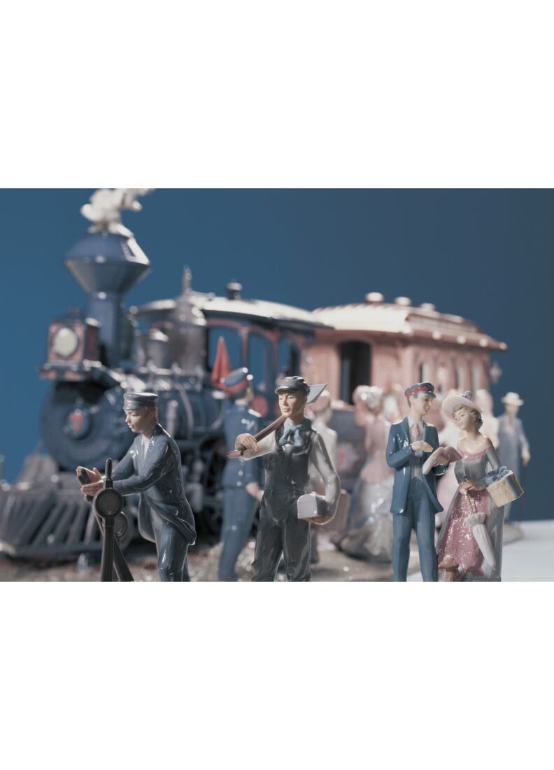 A Grand Adventure Train Sculpture. Limited Edition in Lladró