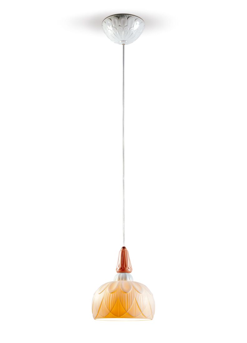 Ivy and Seed Single Ceiling Lamp. Red Coral (US) in Lladró