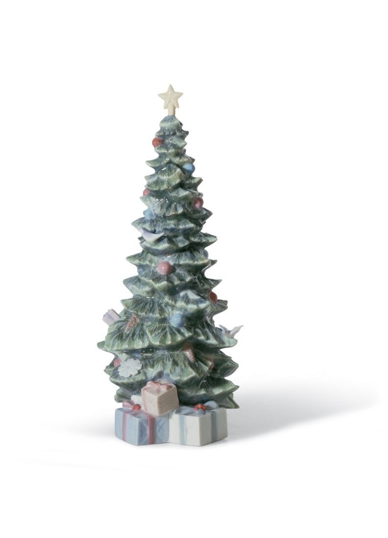 Figurina Albero di Natale con regali in Lladró