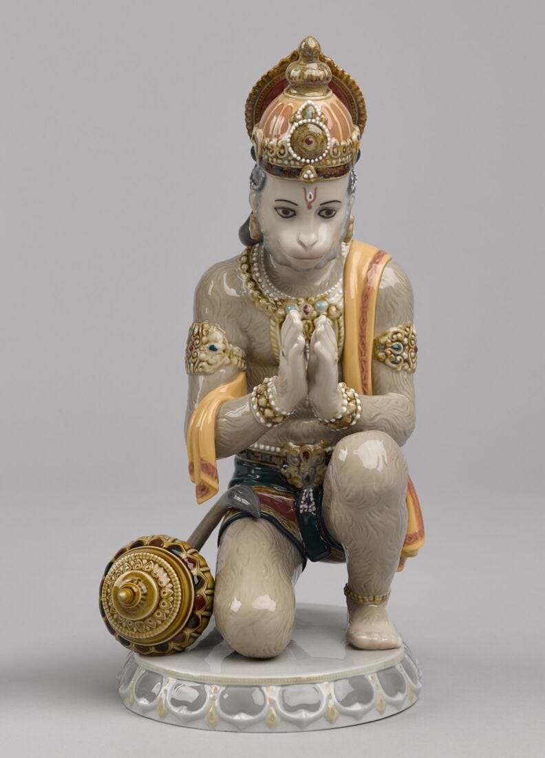 Escultura Lakshman y Hanuman. Serie limitada en Lladró