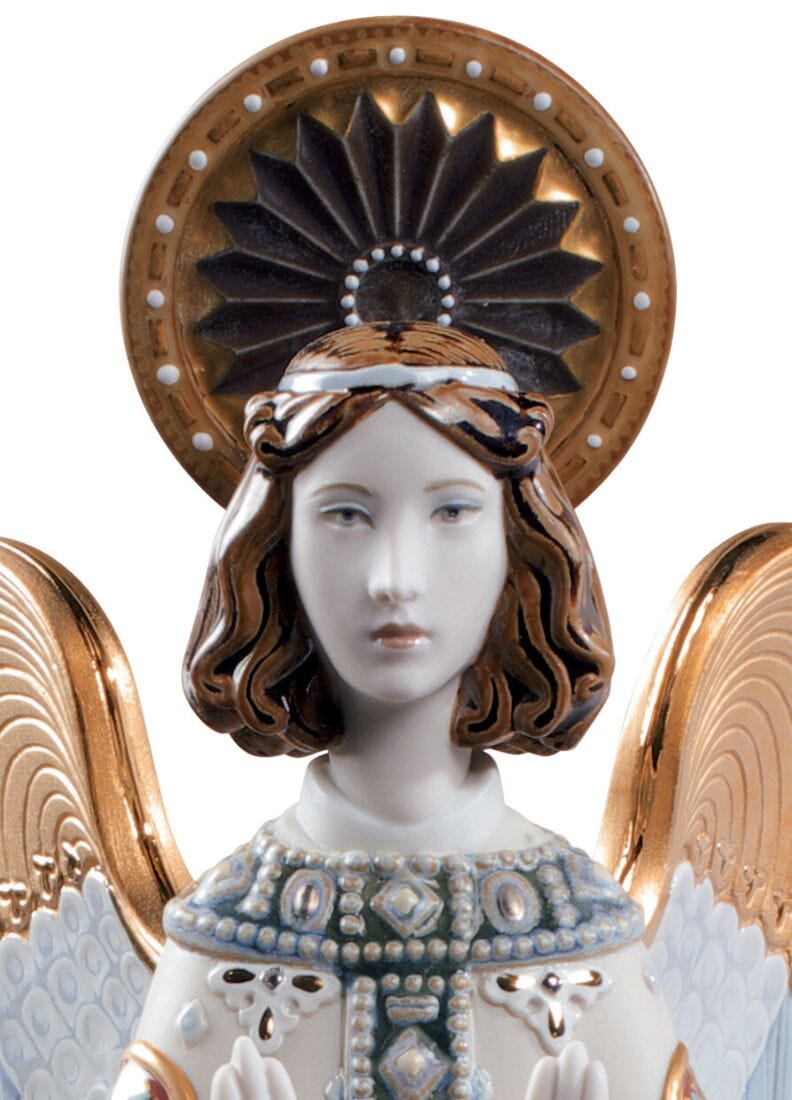 Romanesque Angel Figurine. Limited Edition in Lladró