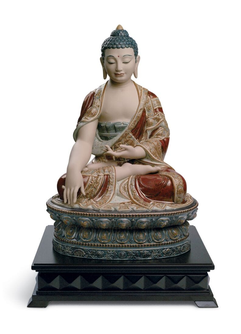 Shakyamuni Buddha Figurine. Earth. Limited Edition in Lladró