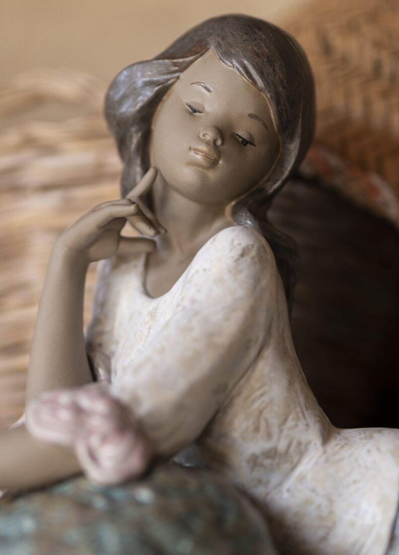 Meditative Moment Woman Figurine in Lladró