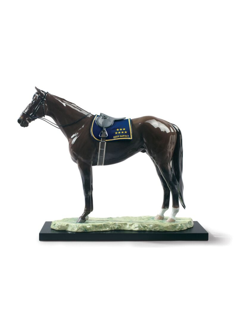 Deep Impact Horse Sculpture. Limited Edition Gloss in Lladró