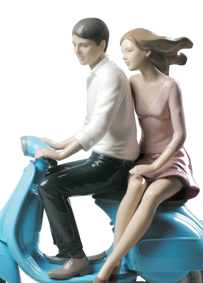 Riding with You Couple Figurine in Lladró