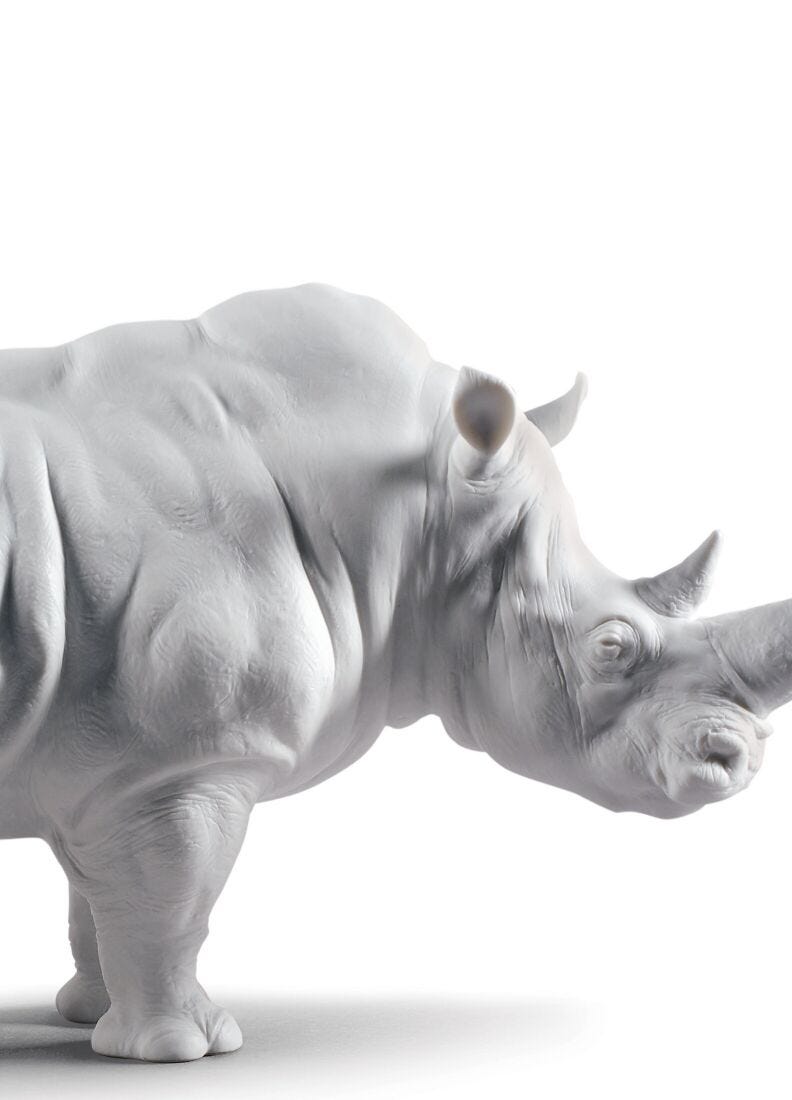 Figurina Rinoceronte bianco Mate in Lladró